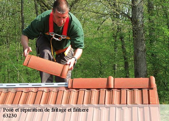 Pose et réparation de faîtage et faîtière  mazaye-63230 Dorkeld Couverture